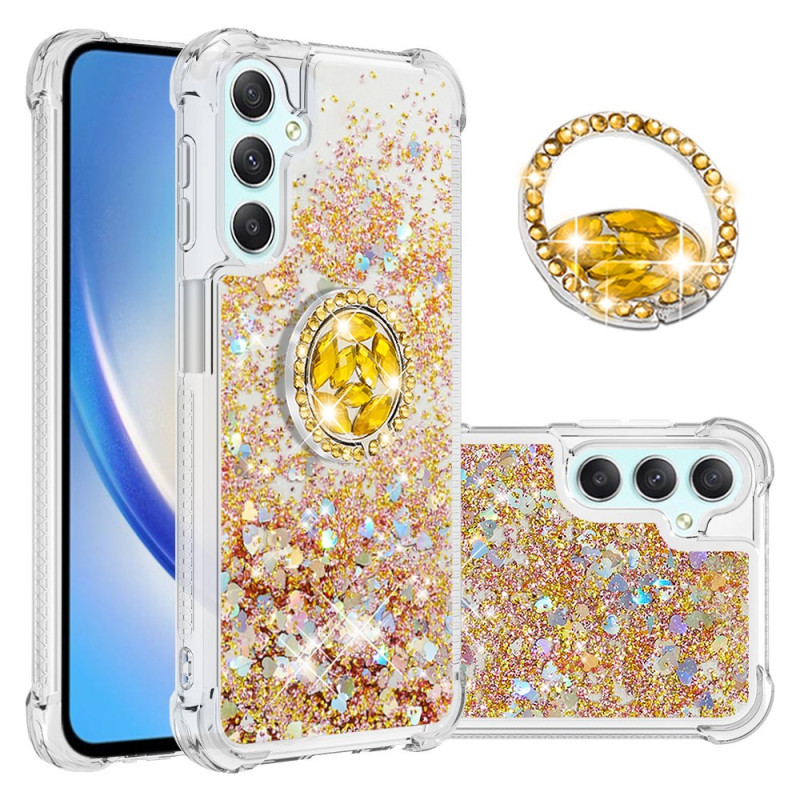 Samsung Galaxy A25 5G Glitter & Ring Case-Supporto rotante