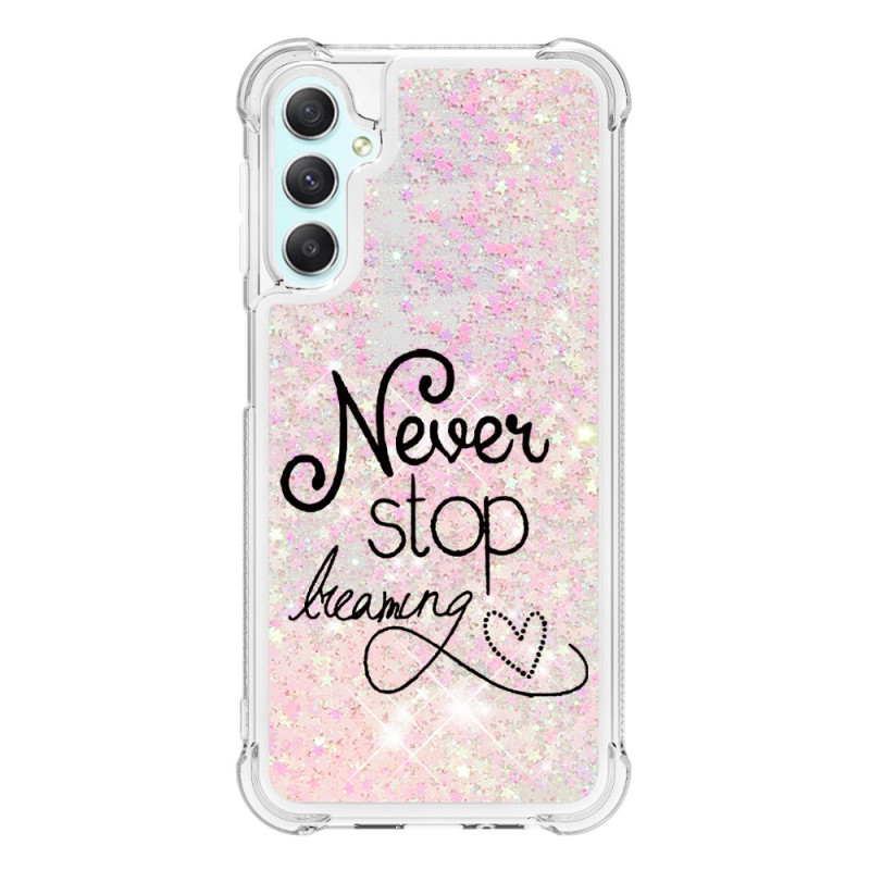 Samsung Galaxy A25 5G Glitter Case Non smettere mai di sognare