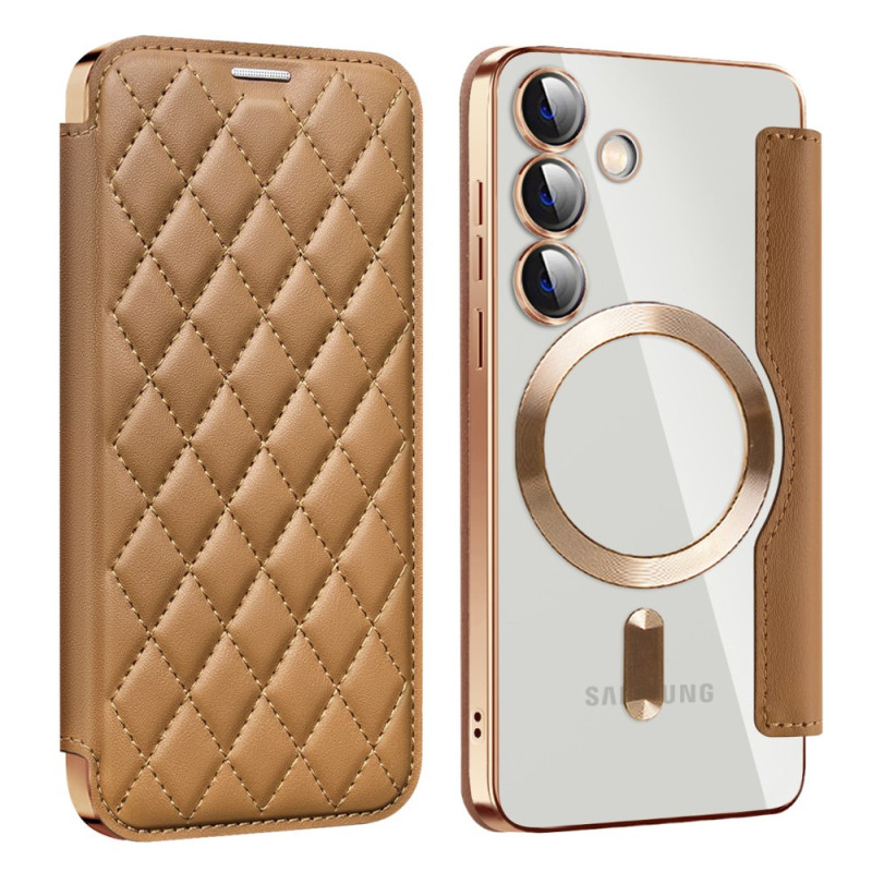 Flip Cover Samsung Galaxy S24 Plus 5G imbottita compatibile MagSafe