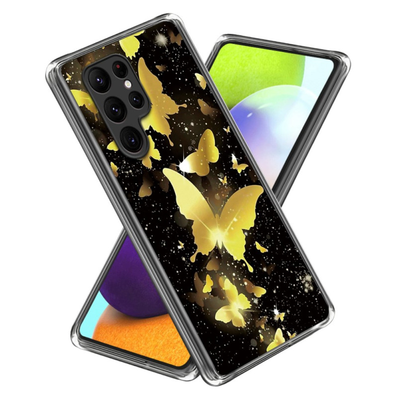 Custodia Samsung Galaxy S24 Ultra 5G Gold Butterflies