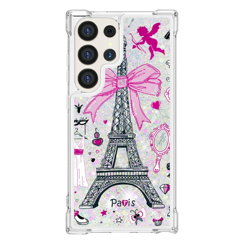 Custodia Samsung Galaxy S24 Ultra 5G Glitter Torre Eiffel