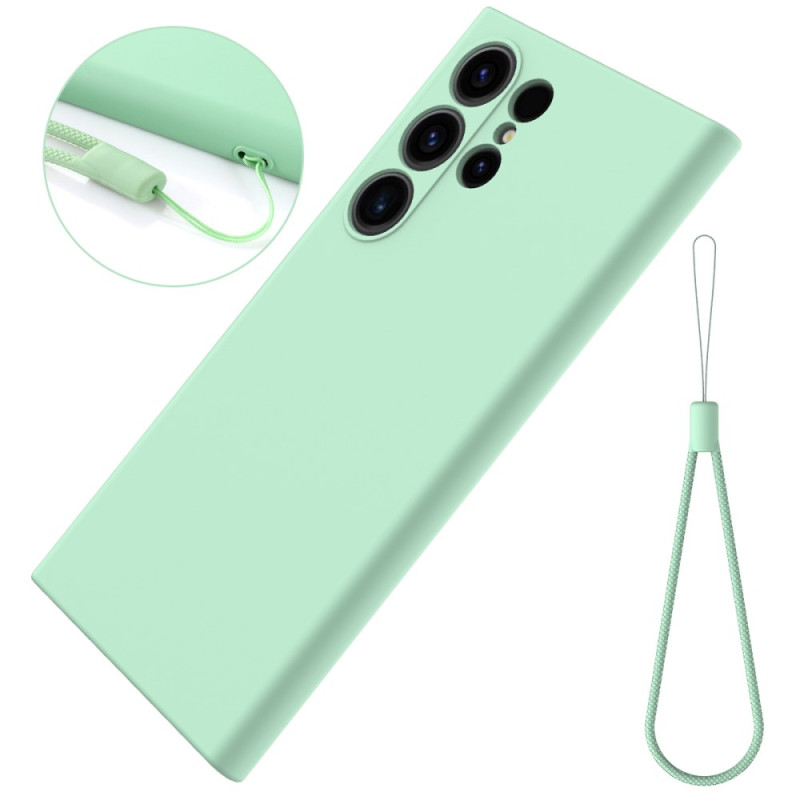 Samsung Galaxy S24 Ultra 5G Custodia con cinturino in silicone liquido