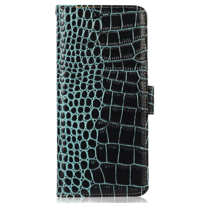 Housse Samsung Galaxy A25 5G Texture Crocodile blocage RFID