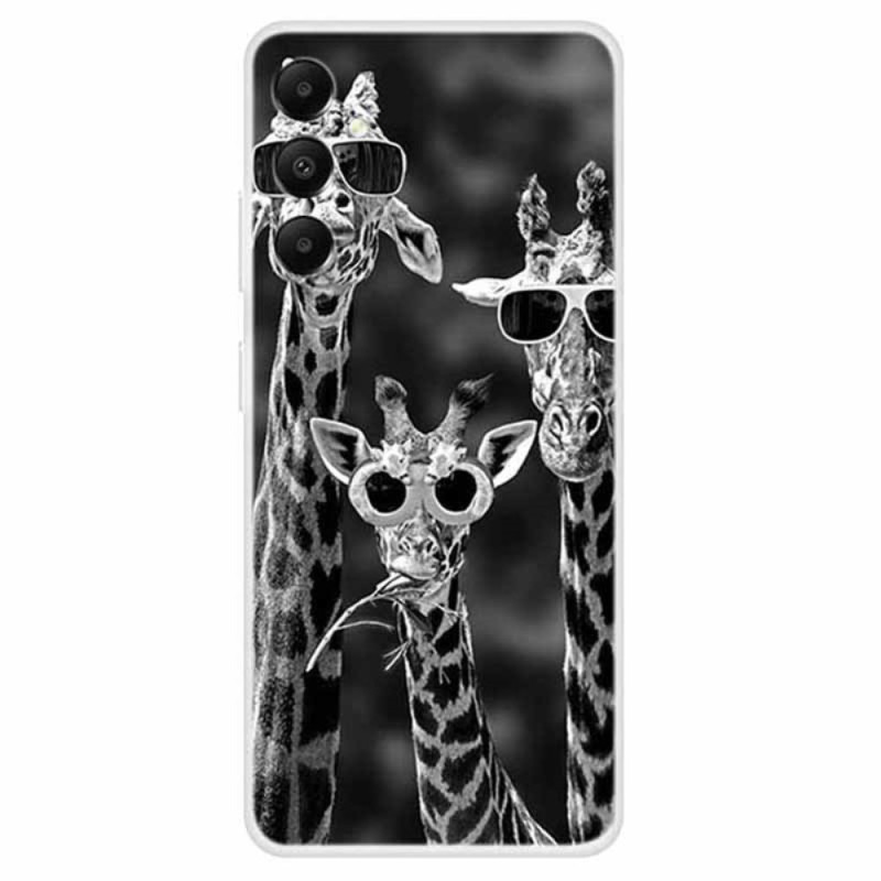 Cover Samsung Galaxy A05s Giraffe con occhiali da sole