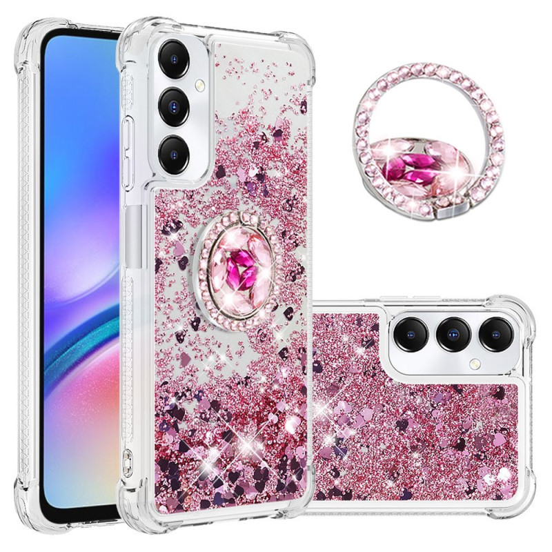 Samsung Galaxy A05s Custodia glitterata con anello di supporto