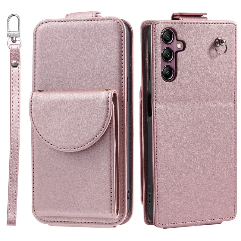 Custodia Samsung Galaxy A05s Portacarte con patta verticale e cordino