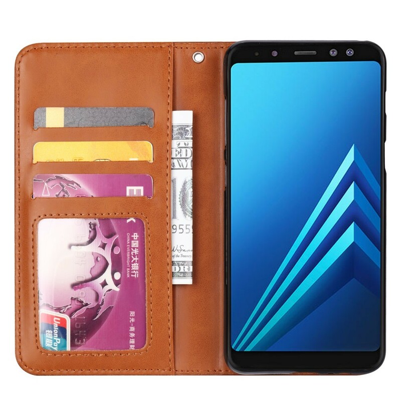 Custodia Flip Cover Samsung Galaxy A8 in similpelle