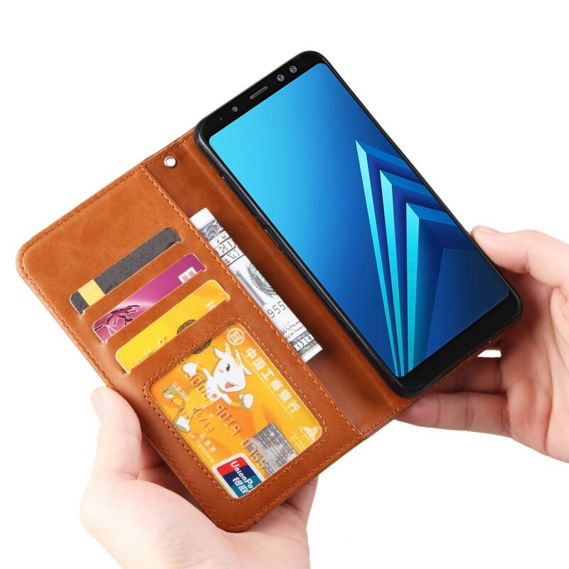 Custodia Flip Cover Samsung Galaxy A8 in similpelle