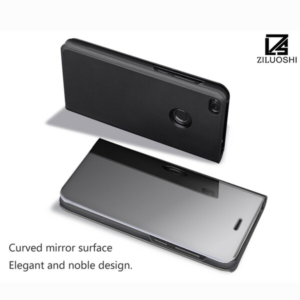 Visualizza la cover Huawei P8 Lite 2017 effetto specchio e pelle