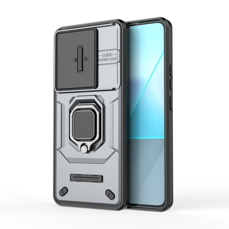 Coque Xiaomi Redmi Note 13 Pro 5G Ring Résistante avec Protection Objectif Coulissante