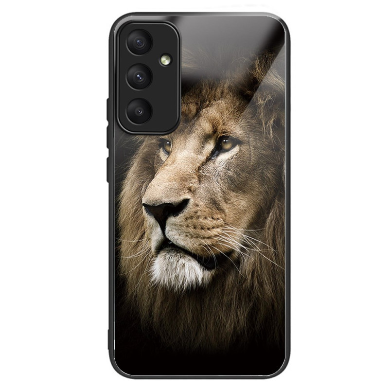 Samsung Galaxy A55 5G Custodia in vetro temperato Lion Design