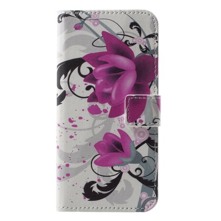 Huawei P20 Lite Custodia Fiori Tropicali
