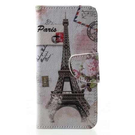 Huawei P20 Lite Custodia retro Torre Eiffel