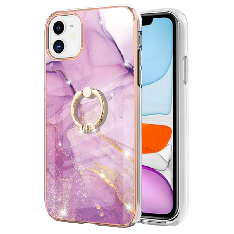 Custodia per iPhone 11 Supporto ad anello con motivo a marmi