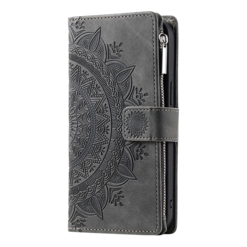 Custodia iPhone 12 / 12 Pro Mandala Wallet con cordino