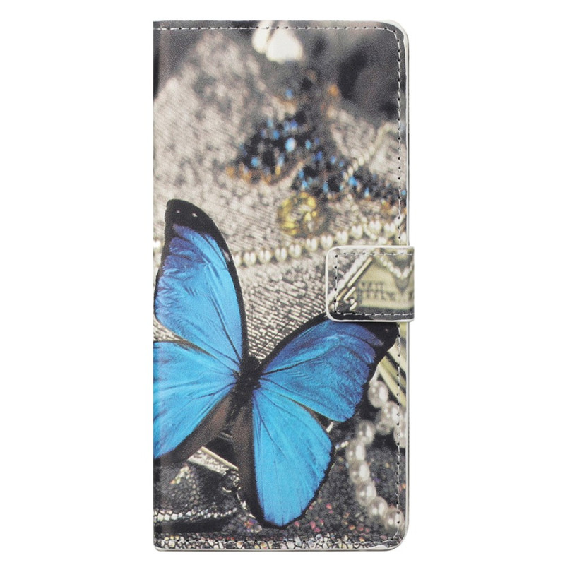 Xiaomi Redmi Note 13 4G Custodia Butterfly Blue