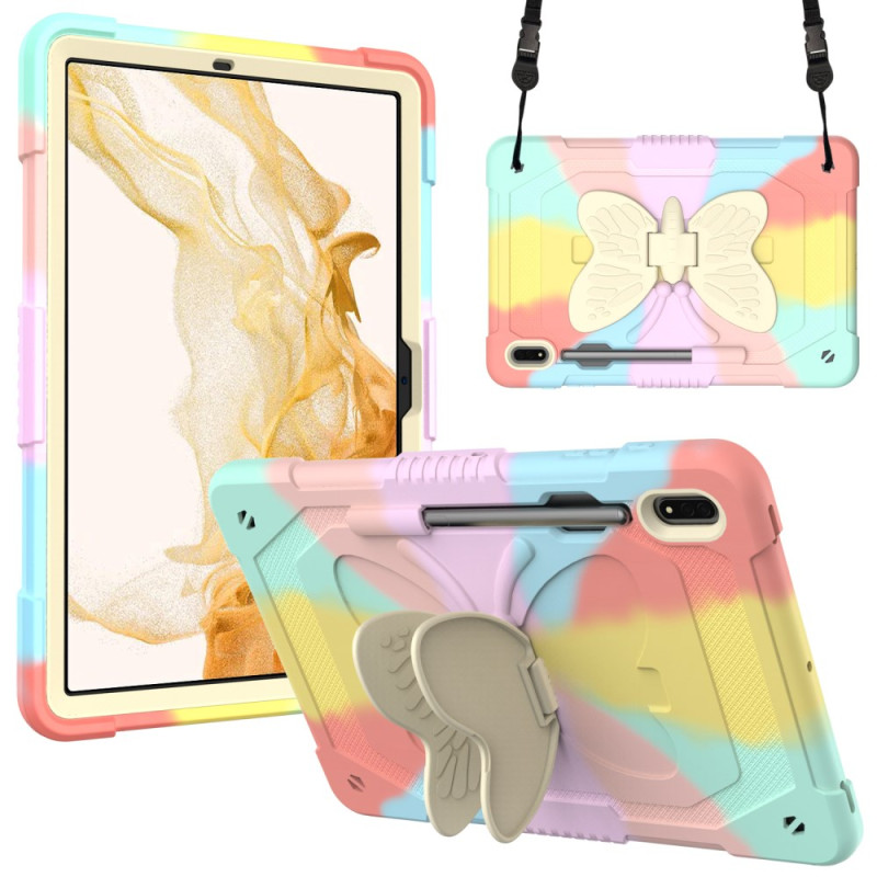 Custodia per Samsung Galaxy Tab S9 Plus con supporto a farfalla e tracolla