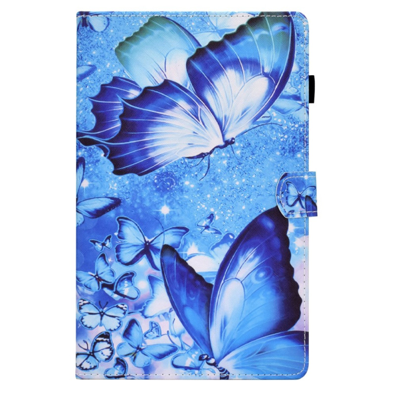 Samsung Galaxy Tab A9 Plus Custodia due farfalle blu