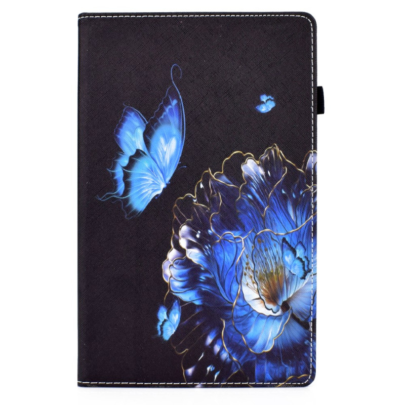 Custodia a farfalla floreale per Samsung Galaxy Tab A9 Plus