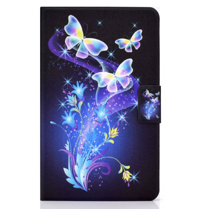 Custodia per Samsung Galaxy Tab S8 / S7 Volo di farfalle fluorescenti