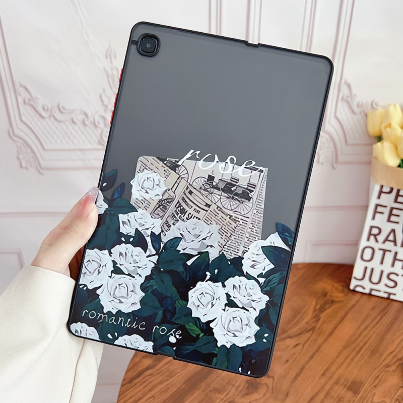 Samsung Galaxy Tab S6 Lite Custodia White Roses