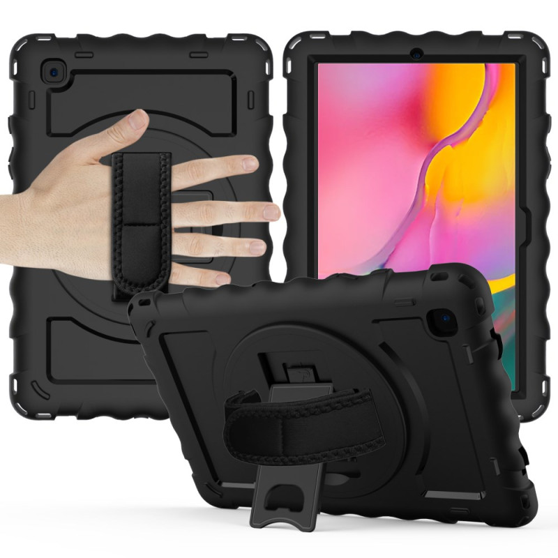 Custodia per Samsung Galaxy Tab A7 (2022) / (2020) con supporto rotante e cinghia per la mano