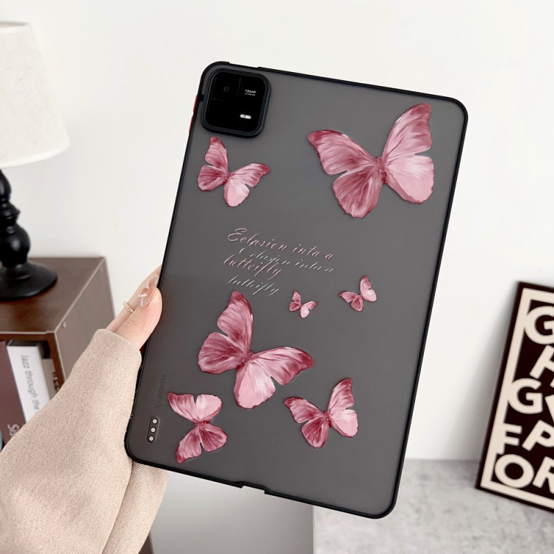 Xiaomi Pad 6 Custodia Farfalle rosse