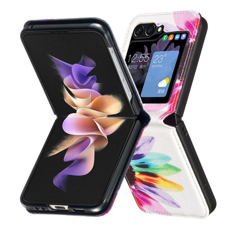 Samsung Galaxy Z Flip 6 Custodia con fiori acquerellati