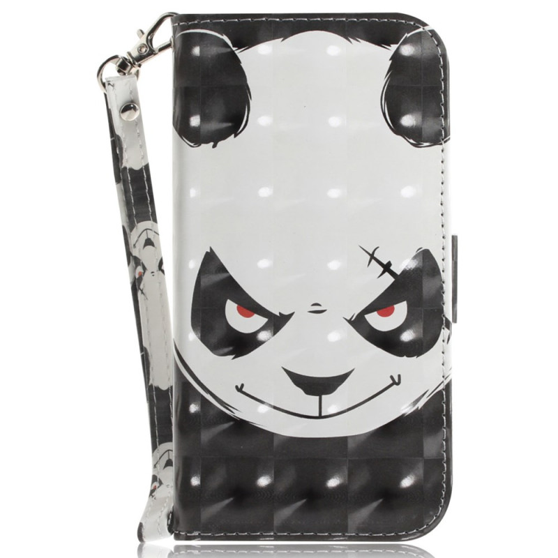 Sony Xperia 10 VI Custodia con cinturino con panda arrabbiato