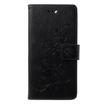 Honor 9 Lite Custodia con cinturino farfalle e fiori