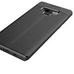 Samsung Galaxy Note 9 Custodia in pelle effetto litchi doppia linea
