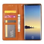 Custodia Flip Cover Samsung Galaxy Note 9 in similpelle
