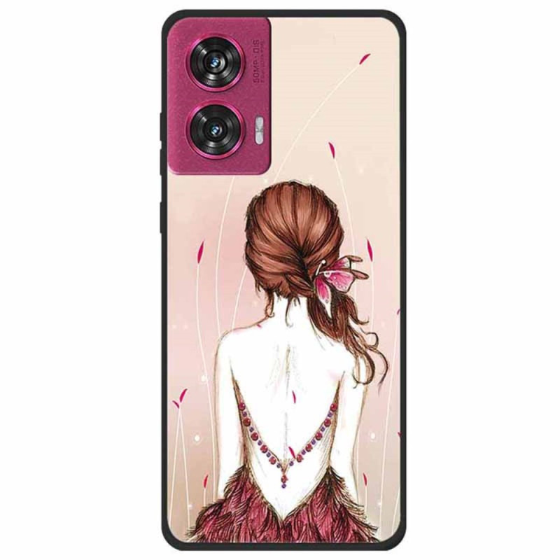 Copertina Motorola Edge 50 Fusion Girl Schizzo