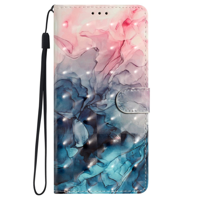 Custodia iPhone 16 Marble Rosa Blu