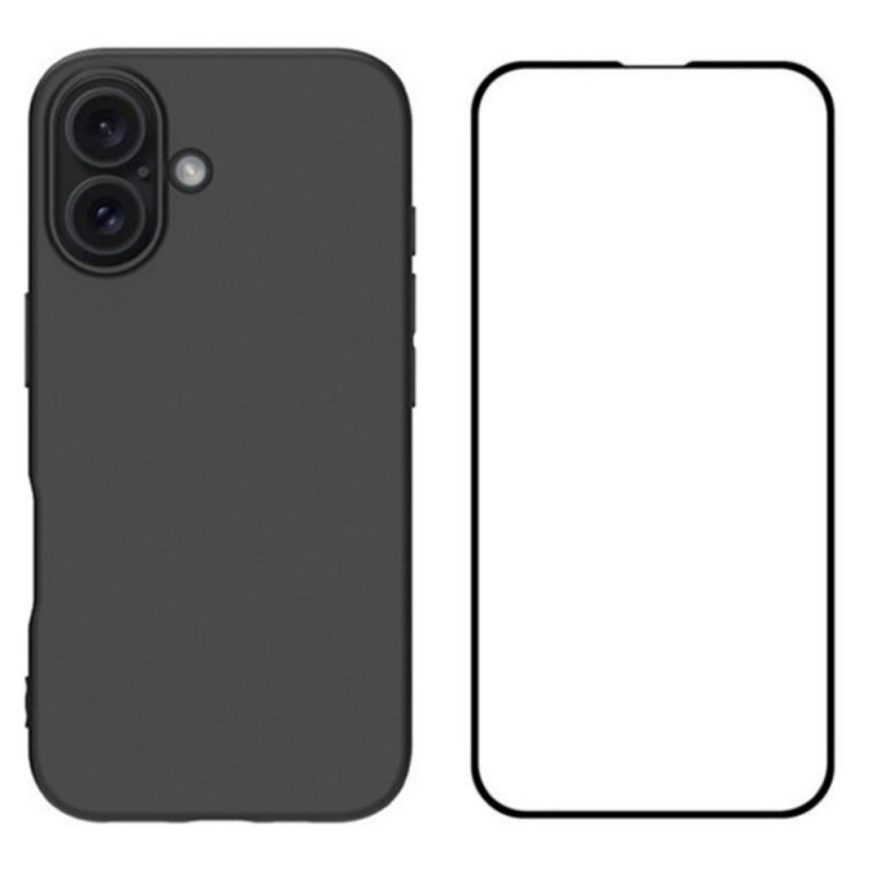 Duo iPhone 16 Plus Cover rigida e protezione schermo
 in vetro temperato WANLONFENG