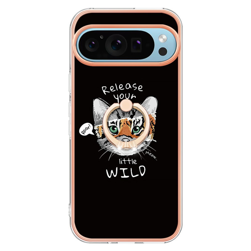 Google Pixel 9 Pro XL Custodia Gatto / Anello della Tigre Supporto