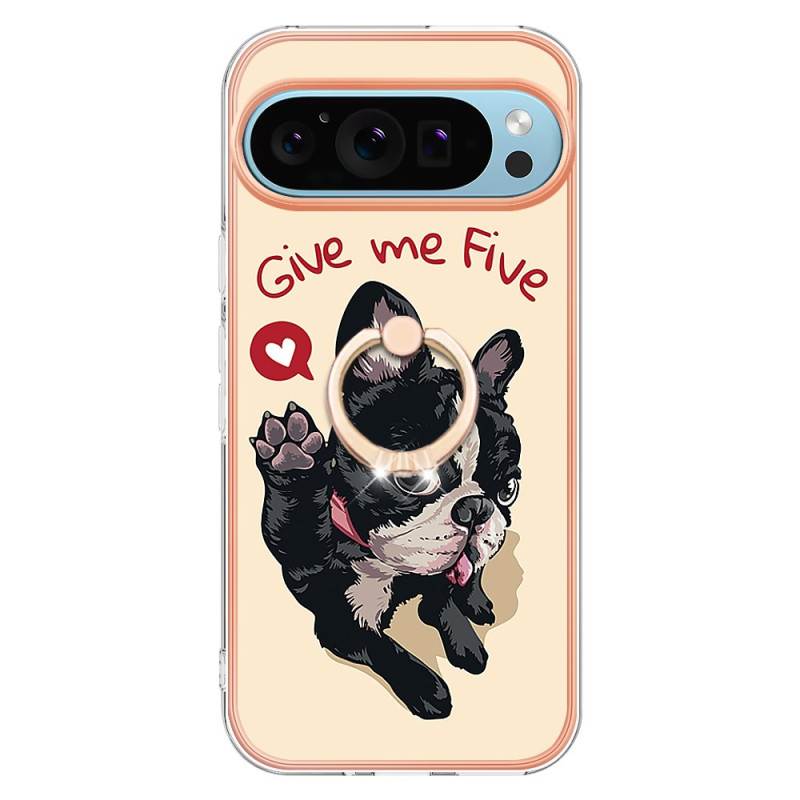 Google Pixel 9 Pro XL Custodia Anello di Supporto per Cani Dammi il Cinque