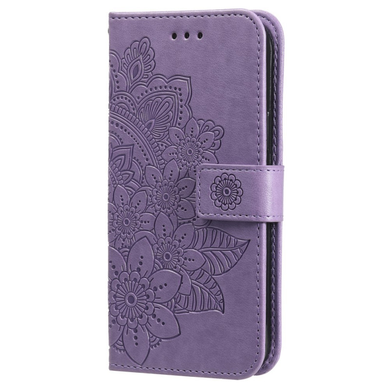 Custodia iPhone 16 Pro stampa mandala con cordino