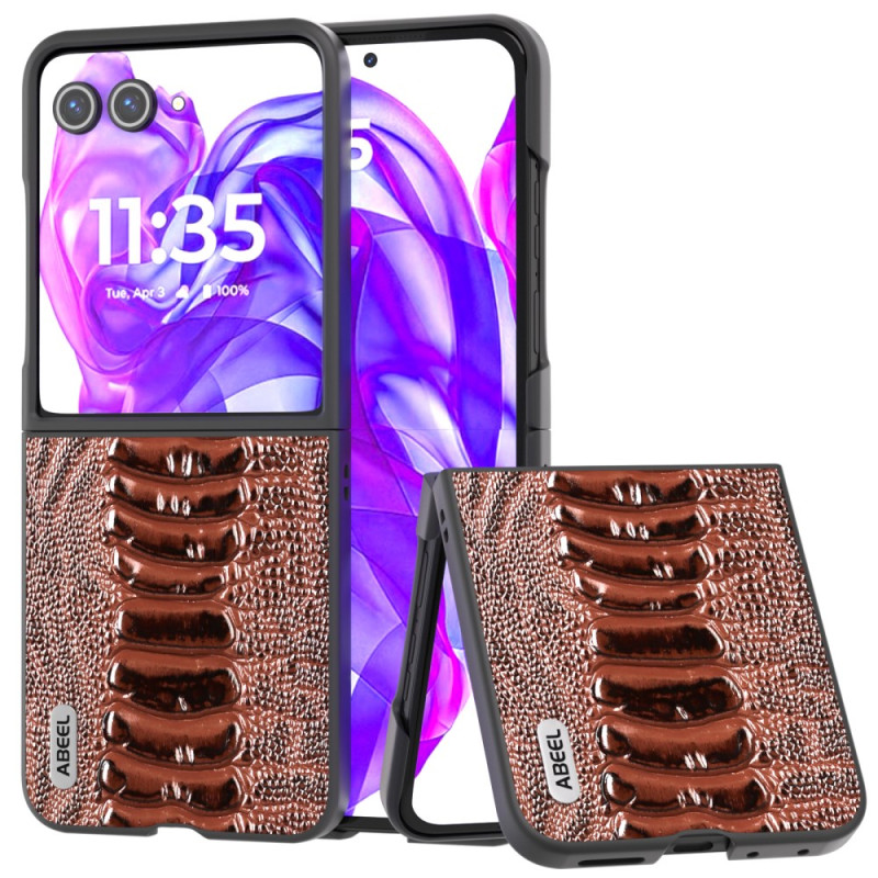 Cover Motorola Razr 50 Ultra Pelle Texture Crcodile