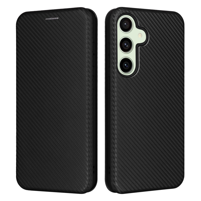 Flip Cover Samsung Galaxy S24 FE Texture Fibra di carbonio