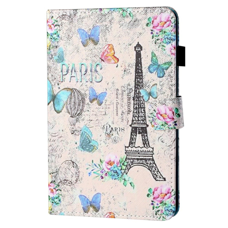 Custodia per iPad Pro 11 (2024) Torre Eiffel e farfalle