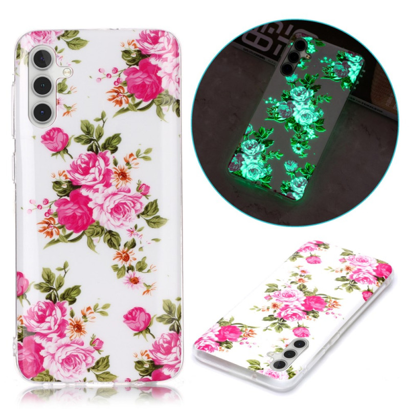 Cover con motivo luminoso per Samsung Galaxy A24 4G Roses