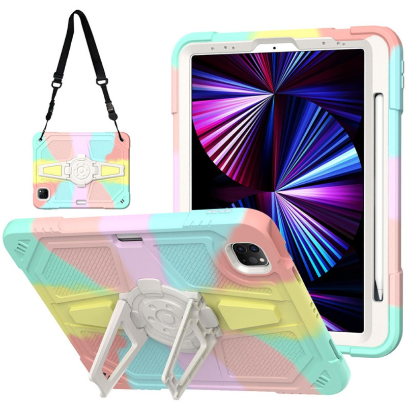 Coque iPad Air (2022) / (2020) / iPad Pro 11 Multicolore à Bandoulière