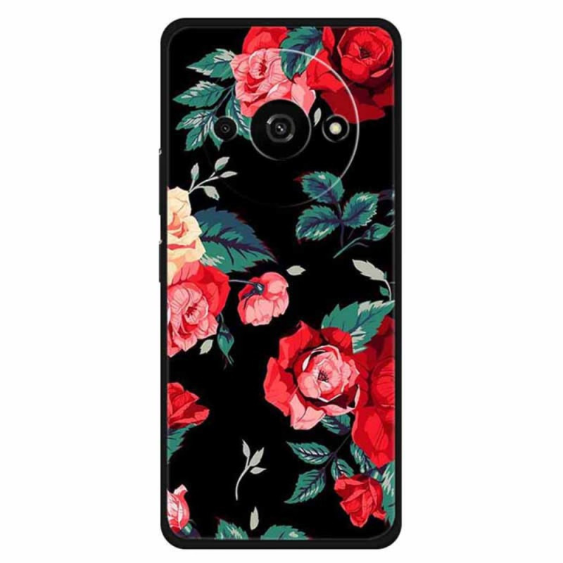 Xiaomi Redmi A3 / Poco C61 Custodia Fiori Rossi