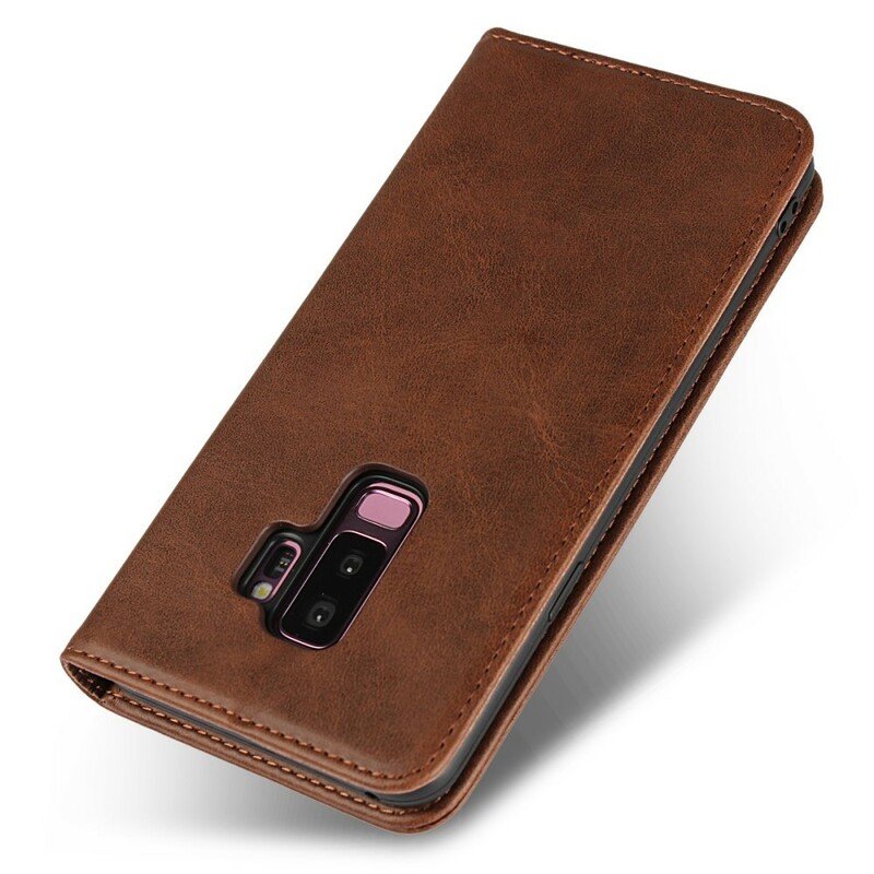 Flip Cover Samsung Galaxy S9 Plus con cuciture in similpelle