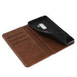 Flip Cover Samsung Galaxy S9 Plus con cuciture in similpelle