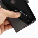 Sony Xperia XZ2 Compact Custodia Muxma effetto tessuto e pelle