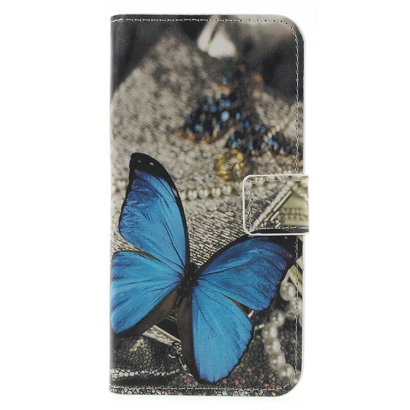Samsung Galaxy J6 Custodia a farfalla blu