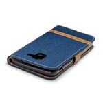 Custodia per Samsung Galaxy J6 effetto tessuto e pelle Custodia per Samsung Galaxy J6 effetto tessuto e pelle