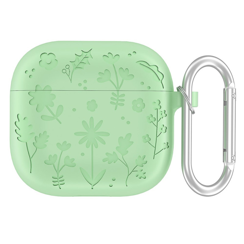 Cover AirPods Pro con motivo floreale e moschettone